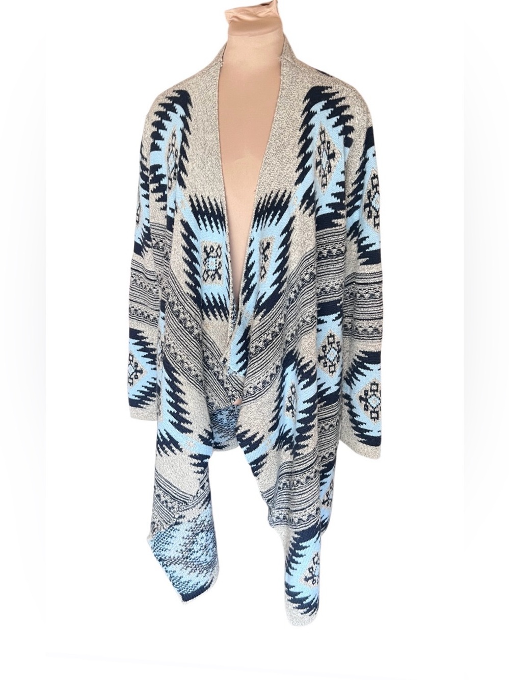 Two Sisters Southwestern Aztec Open-Front Cardigan Size M/L